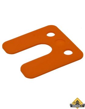 GB Drukplaatjes / Stelplaatjes Oranje Met Sleuf 70X70X2 - 48 stuks