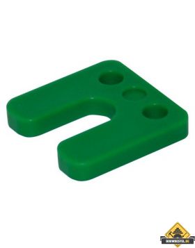 GB Drukplaatjes / Stelplaatjes Groen Met Sleuf 70X70x10mm - 48 stuks