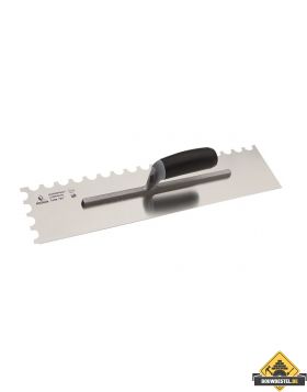 Lijmspaan Super Prof 480x120 mm RVS. halfrond 20x10 mm met SUPERSOFT-handgreep