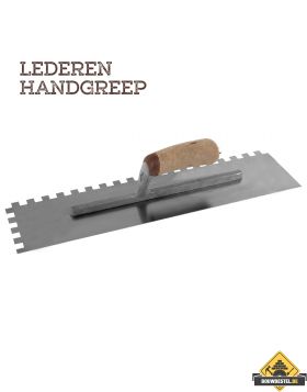 Lijmspaan SUPER PROF PURE 480x120 mm RVS, 10x10 mm met Leer