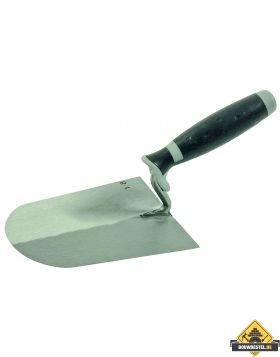 Stukadoorstroffel SUPER PROF rond S-hals 180 mm SUPERSOFT-greep RVS