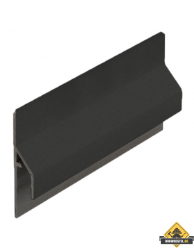 Trim/kraal aansluitprofiel 10mm Keralit dakrand Grafietzwart - Classic (bestelnr. 2843)