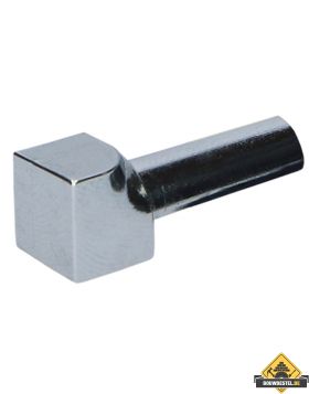 Uitwendig hoekstuk Proround aluminium 8mm Chroom