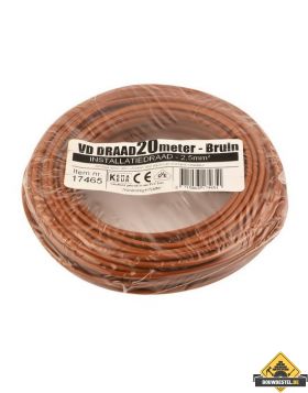 VD-draad 2.5 mm2 bruin - 20 meter (INFORMEER NAAR DE LEVERTIJD)