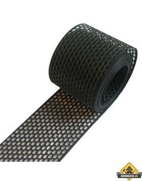 Ventilatieprofiel 100mm antraciet kunststof, 5 m¹/rol, luchtdoorlaat ca. 50%