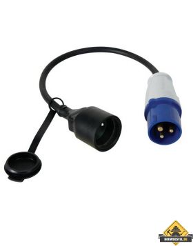 Verloopkabel van contrastekker naar CEE-stekker 2.5 kabel