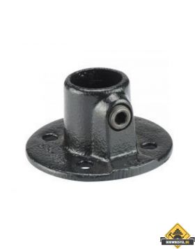 Koppelstuk ZWART Ø28mm voetplaat rond   