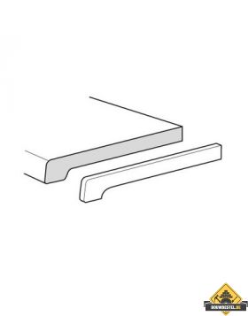 Werzalit afdekkap (Links + Rechts) 37x605mm wit