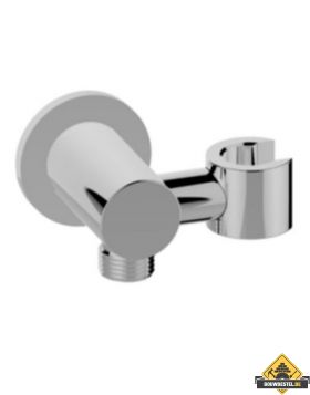 Wiesbaden luxe doucheaansluiting + kantelbare opsteek 1/2 inch chroom (UITVERKOOP, OP = OP)