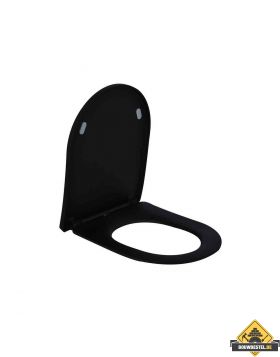 Wiesbaden Shade Slim toiletzitting + deksel one-touch mat-Zwart (UITVERKOOP, OP = OP)