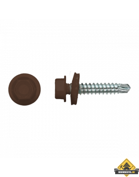 Zelfborende schroef 4,8x35mm Verzinkt RAL8014 | 100 stuks