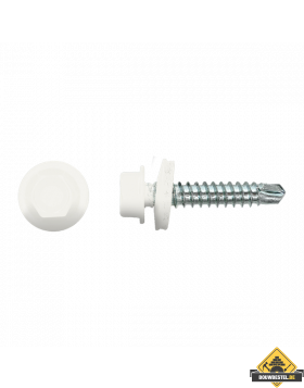 Zelfborende schroef 4,8x35mm Verzinkt RAL9016 | 100 stuks