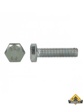 Zeskanttapbout Verzinkt Staal 8.8 DIN 933 M8x130mm | 100 stuks