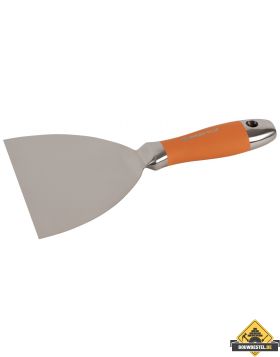 Super Prof spachtelmes één geheel roestvrij staal soft coat handgreep 255 mm