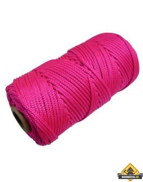 Metselkoord gevlochten 1.5mm PA fluor rose klos 50m