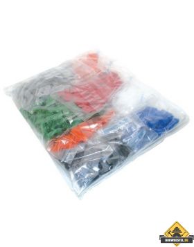 Assortiment Kunststof uitvulplaatjes 50x50mm in zak - Totaal: 432 stuks