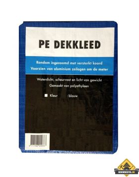 Dekkleed PE (Polyethhlene) blauw 4x6 meter - Bouwbestel Huismerk