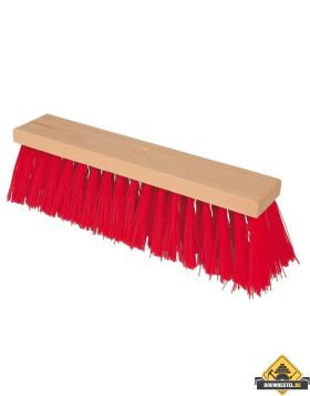 Harde Bezem / Harde Veger SUPER PROF 290 mm. rood