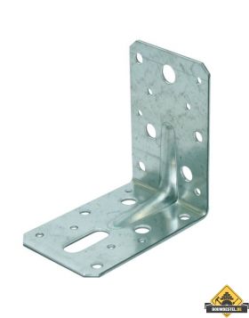 Hoek / Hoekanker / Versterkingshoek 90x90mm met ril 115x2 Sendzimir Verzinkt - per stuk