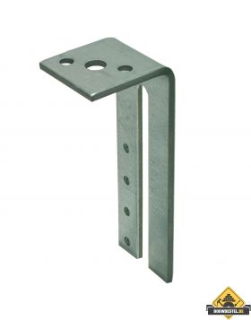 Hoekanker Zwaar Type D 65X180mm 60X6 115x2 Sendzimir verzinkt - per stuk