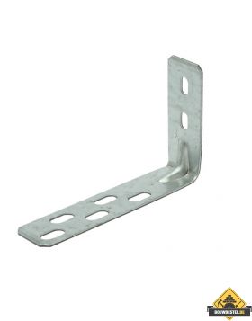Hoekanker / hoekijzer met ril | Staal verzinkt | 75x125mm 30x2mm | 25 stuks