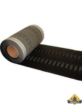 Ventilerende nok- en hoekkeperrol 30 cm breedte 5 meter per rol zwart