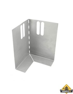 Hoekstuk tbv Metalen randkist 210X300mm Vloerhoogte: 210-250mm Sendzimir verzinkt - per stuk