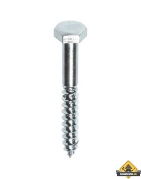 Houtdraadbout DIN 571 8x40 4.8 verzinkt - 25 stuks (UITVERKOOP, OP = OP)