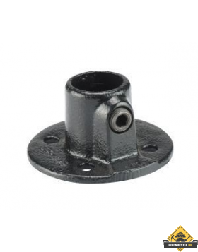Koppelstuk ZWART Ø42mm voetplaat rond   