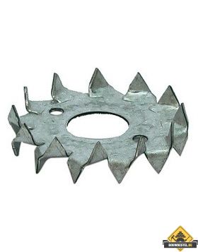 Kramplaat Diameter gat: 21mm Sendzimir verzinkt - 10 Stuks