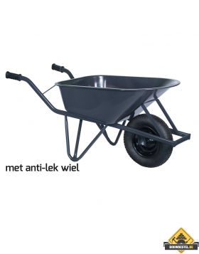 Bouw kruiwagen staal 85 Liter ovale buis softwiel (anti-lek band) - NL-fabricaat  (INFORMEER NAAR DE LEVERTIJD)