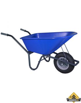 Tuin kruiwagen gecoat frame 100 Liter blauw - NL-fabricaat 