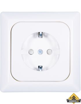 Opus 1 geaarde contactdoos compleet Opus Kanto alpinewit