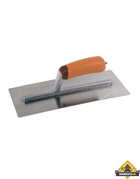 Pleisterspaan SUPER PROF gebogen 305x120x0.65 mm met SUPERSOFT-handgreep. RVS
