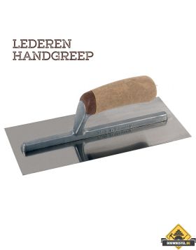 Pleisterspaan SUPER PROF PURE 280x120x0.65 mm RVS met Leren handgreep