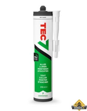 Tec7 Lijm / Kit Zwart Koker 310ml