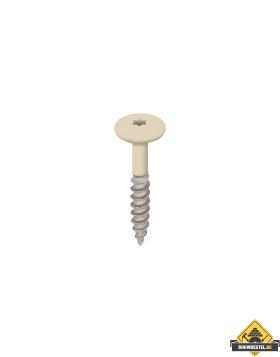 Torx schroef 32mm rvs V2A 100 stuks Licht ivoor