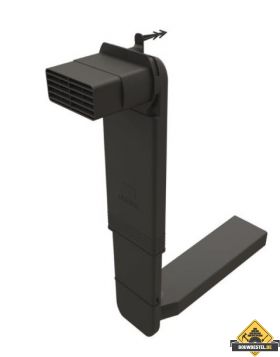 Vloerventilatiekoker Ubbink zwart Cobra compleet muurrooster WF
