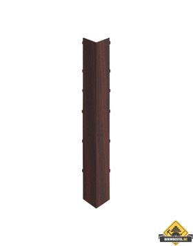 Uitwendig hoekstuk 350mm Keralit dakrand Mahonie - Classic (bestelnr. 2847)
