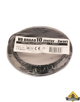 VD-draad 1.5 mm2 zwart - 10 meter