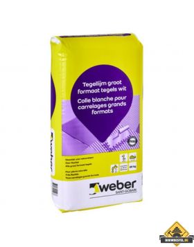 Weber Beamix Tegellijm grootformaat tegels 4kg grijs (UITVERKOOP, OP = OP)