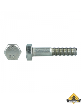 Zeskantbout staal 8.8 DIN 931 M12x160mm Verzinkt | Per stuk (UITVERKOOP, OP = OP)