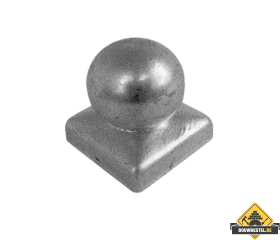 Paalornament Bol Thermisch Verzinkt 70x70mm