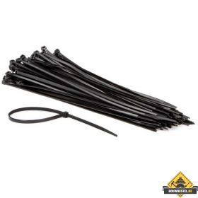 100-delige set met zwarte nylon kabelbinders - 4.8 x 300 mm