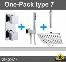 Douche One-Pack inbouwthermostaatset vierk.type 7 (30cm)