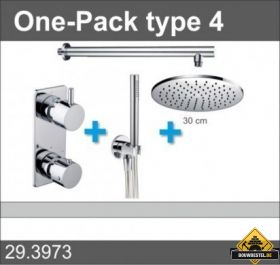 Douche One-Pack inbouwthermostaatset rond type 4 (30cm)