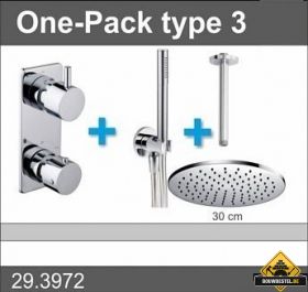 Douche One-Pack inbouwthermostaatset rond type 3 (30cm)