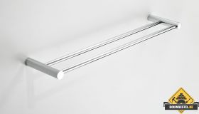 Wiesbaden Ida dubbele handdoekrek chroom (HELAAS NIET MEER LEVERBAAR)