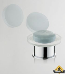 Wiesbaden Ida vrijstaande zeepschaal chroom