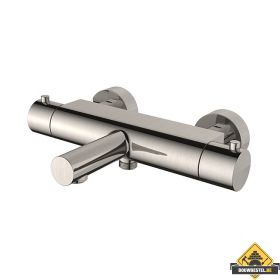 Wiesbaden Style thermostatische badmengkraan cooltouch geborsteld staal (HELAAS NIET MEER LEVERBAAR)